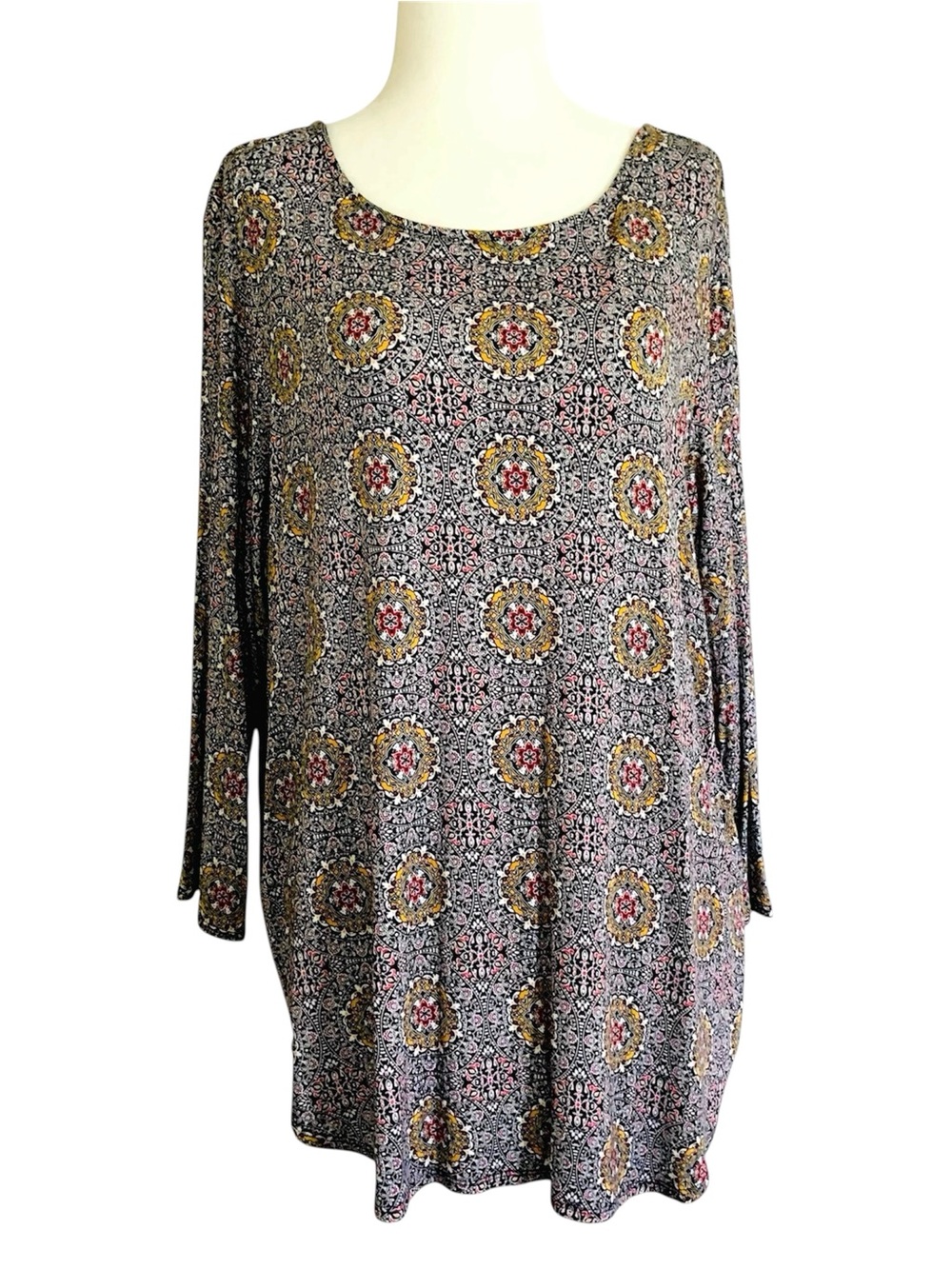 Philosophy mosaic multicolour plus size top
